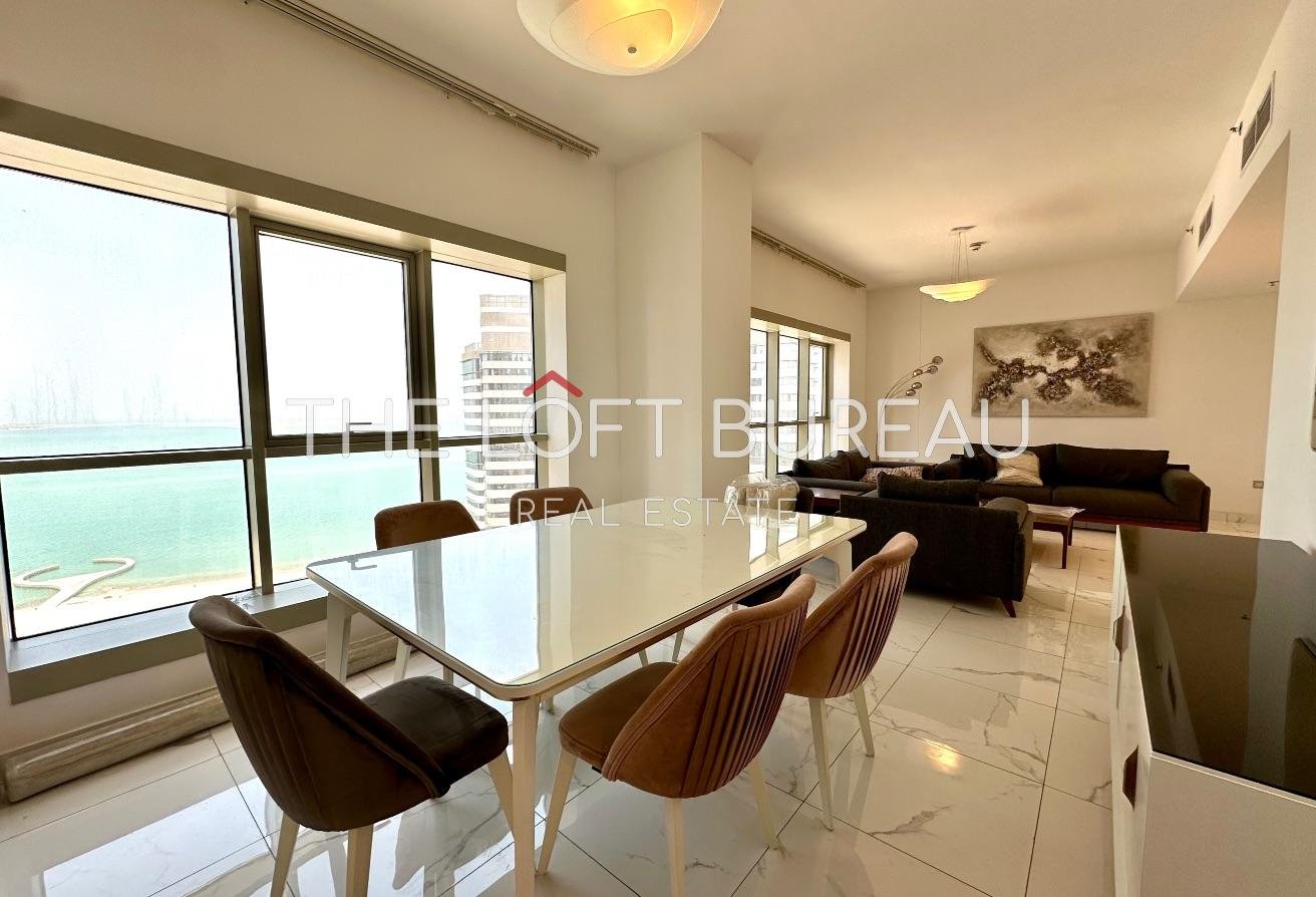 Fully Furnished 2BR + Maid | Full Sea View | Moder