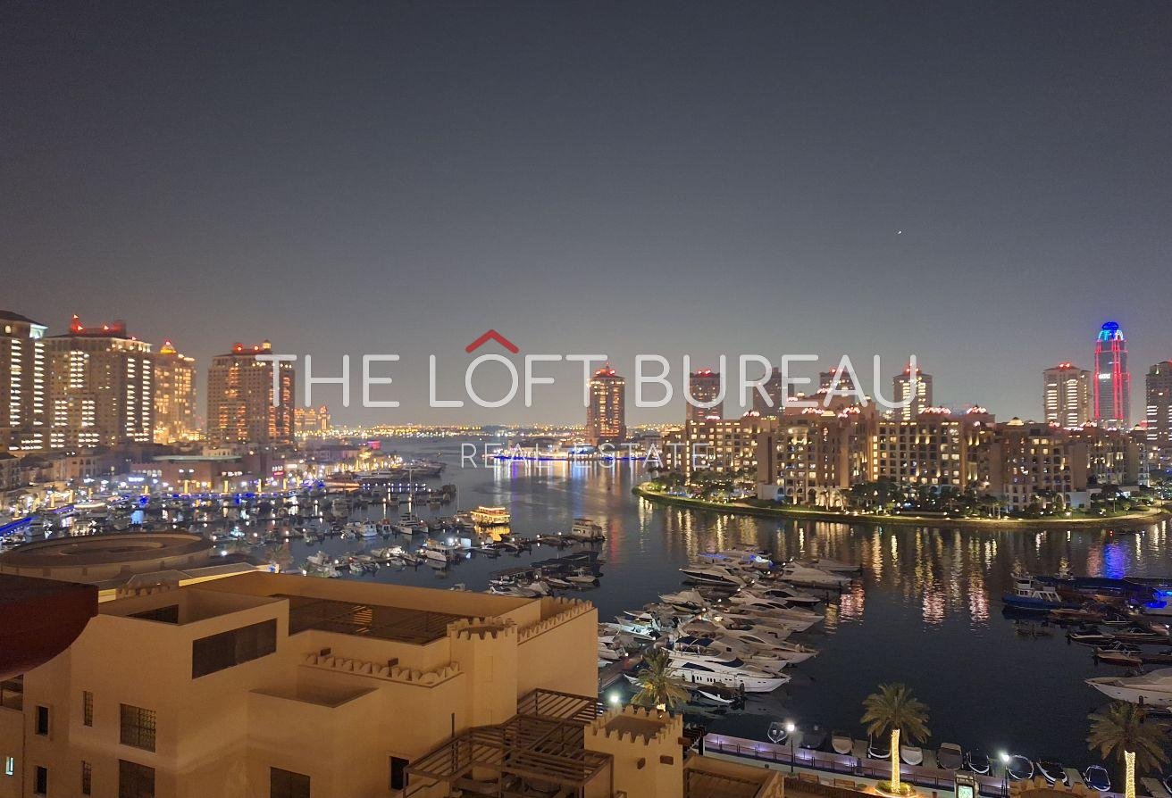 Panoramic Marina Views | Semi-Furnished | Pearl