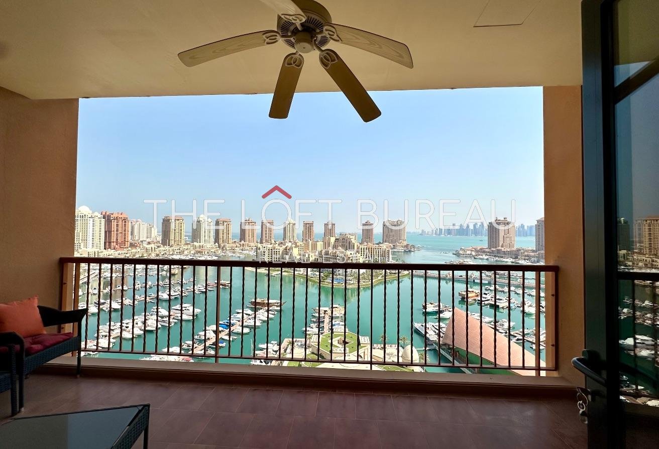 Luxury 3BR + Maid | Full Marina View | Fully Furni