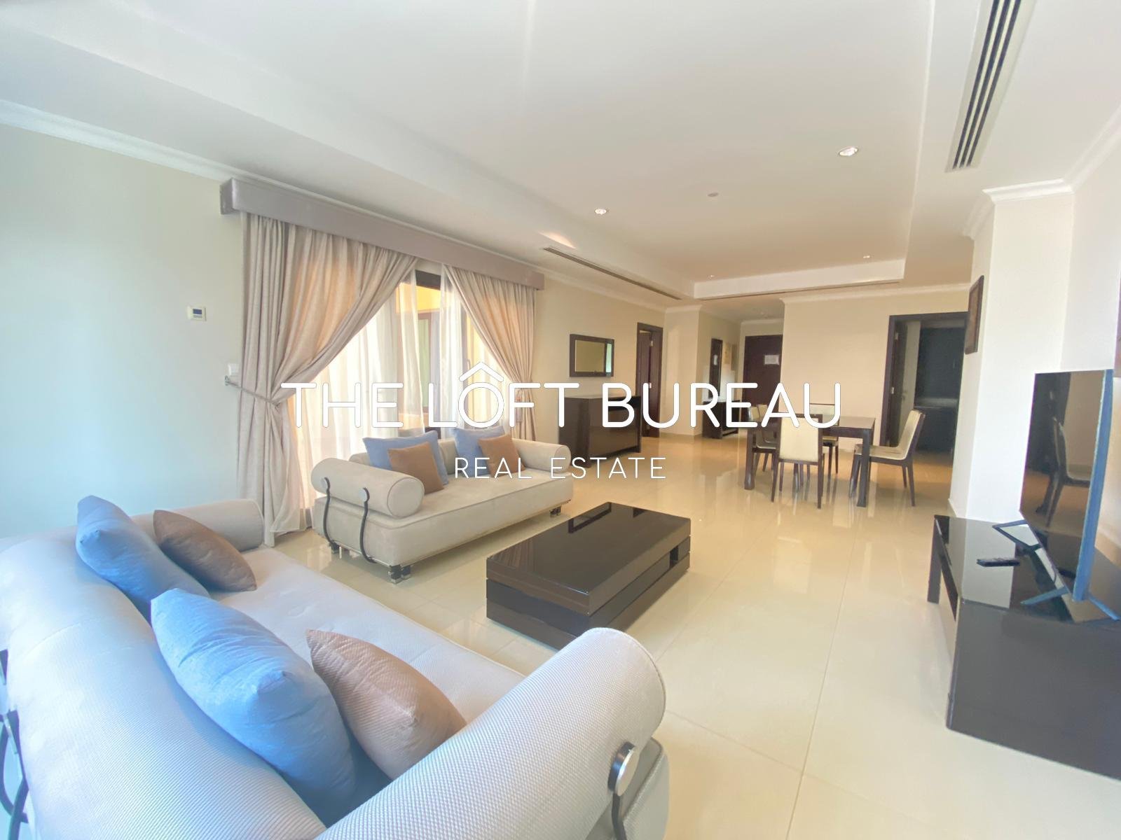 QATAR COOL INCLUDED! FURNISHED 1BR WITH OFFICE