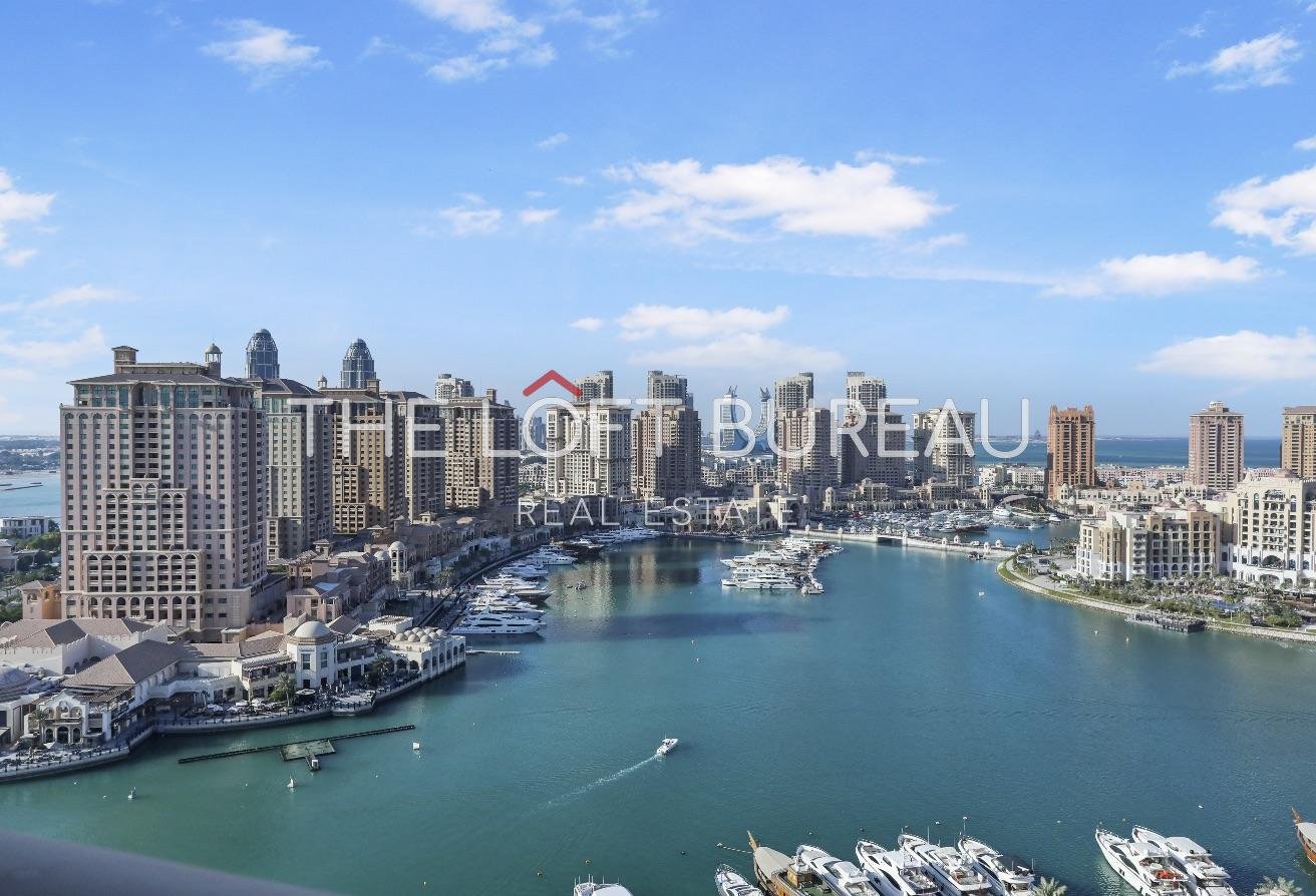 Exclusive Sea View 1BR|Porto Arabia|Semi Furnished