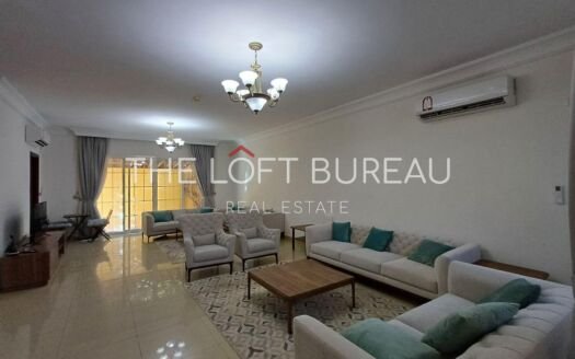 SPACIOUS 4BR +MAID VILLA SEMI FURNISHED
