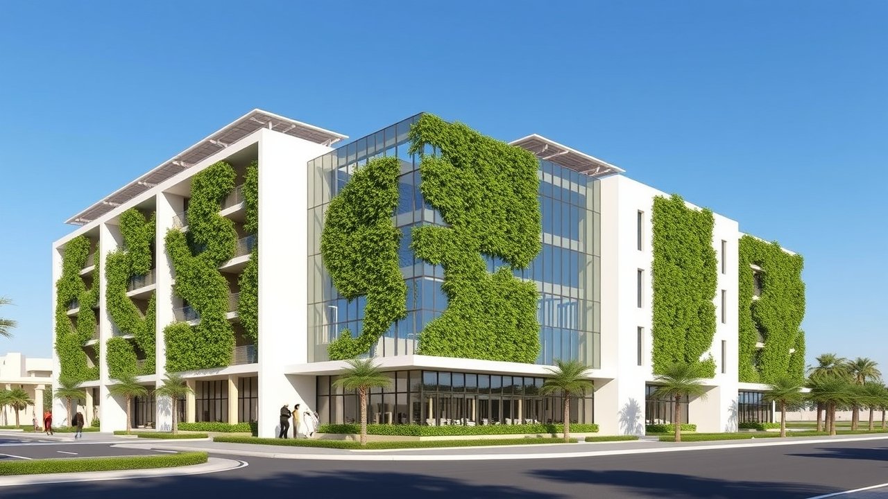 Sustainable green architecture in Seef Lusail