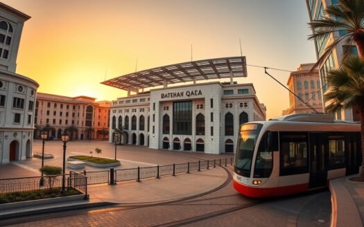 Msheireb Downtown Doha Barahat square sunset view