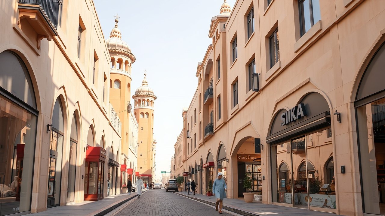 Pedestrian Sikka walkway in Msheireb Downtown
