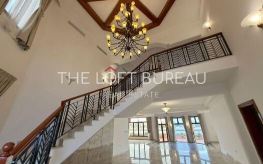 Direct Sea View| 5 BR+Maid Villa| Beach Acess|